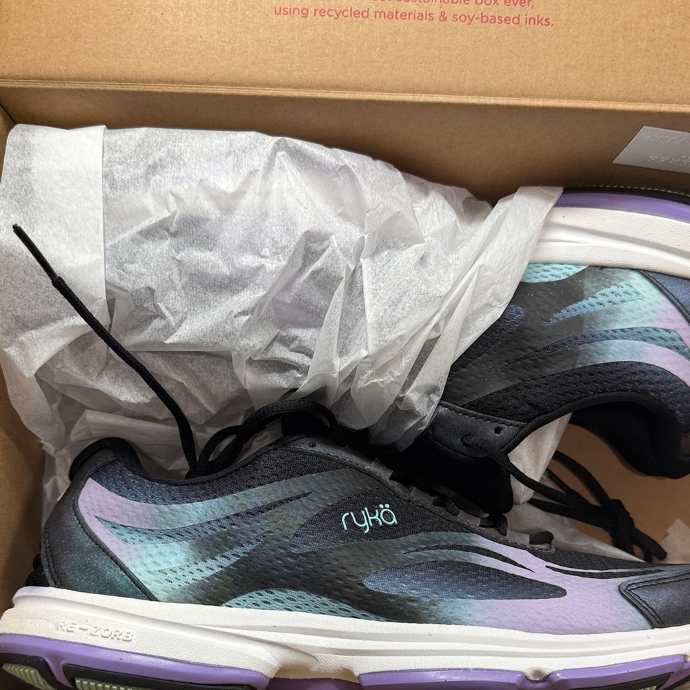 Ryka Women's Black and Teal Athletic Shoes NWT